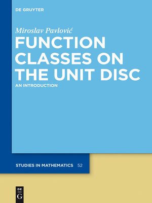 cover image of Function Classes on the Unit Disc
